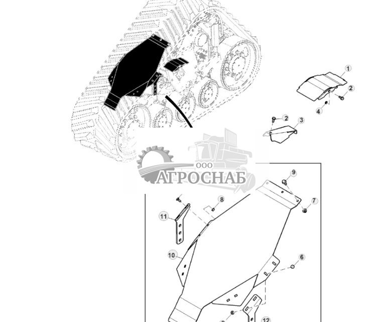 Крышка гусеницы, правая сторона - ST832857 332.jpg